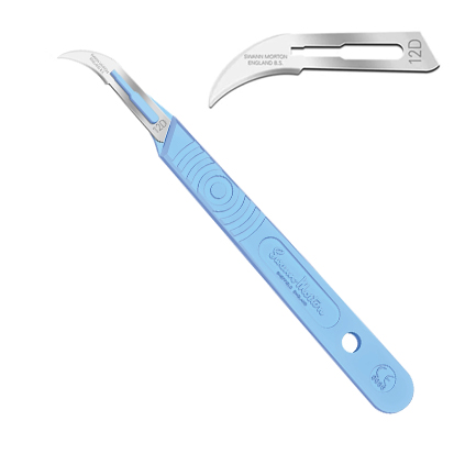 Swann Morton© Disposable Surgical Scalpel no.12D, 10st.