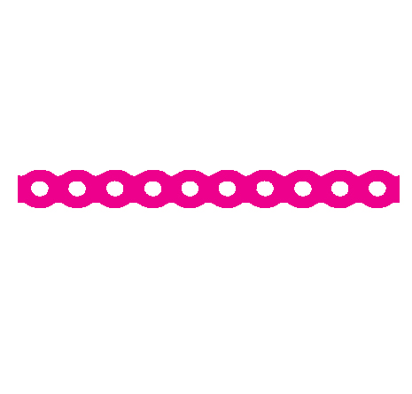 Elastic Standard Chain, Raspberry Continous, 1x15ft.