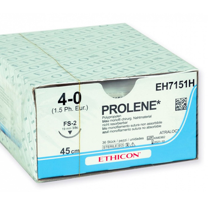 Prolene® Sutures 4-0, 19mm 3/8 cutting (▼)45 cm, 36st.