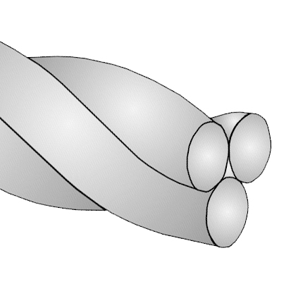 Twist Three Strand Straight Wire, .0175 x 14 inch Length, 20st.
