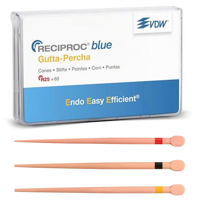 Guttaperka VDW Reciproc Blue® Ass. #R25-R50, 60 st