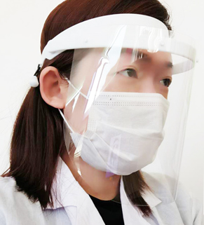 Face Sheild Adjustable White Frame + 10 Refill
