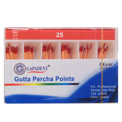 Gutta Percha ISO no.#25 Red coded 120 st.