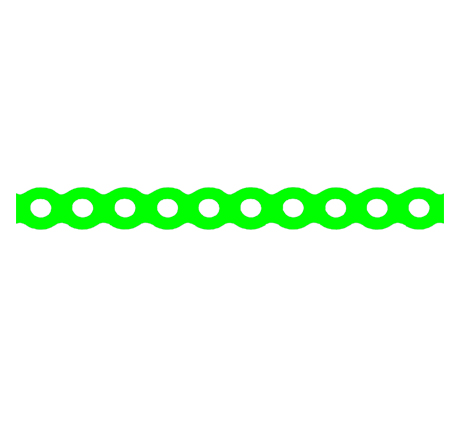 Elastic Standard Chain, Neon Green Continous, 1x15ft.