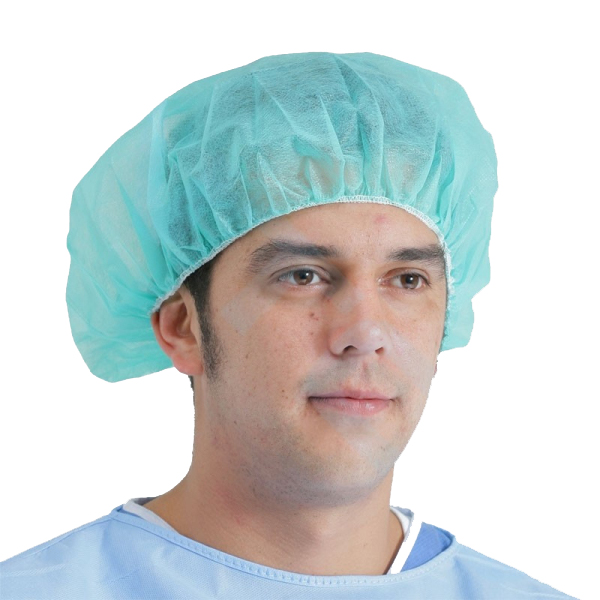 Bouffant Cap Green 45cm, 100st