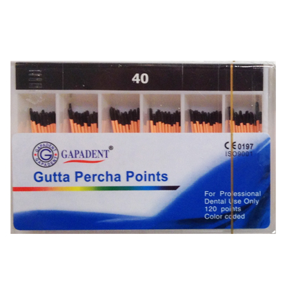 Gutta Percha ISO no.#40 Black coded 120 st.