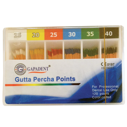 Gutta Percha ISO no.#15-40 Assorted coded 120 st.