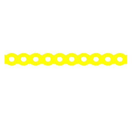 Elastic Standard Chain, Yellow Continous, 1x15ft.