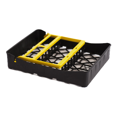 Practipal Tray with Clamp Black/Yellow