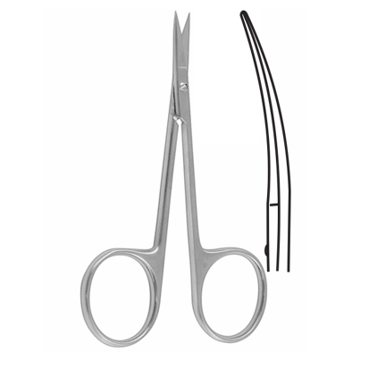 Scissors, Mini Iris Curved 90mm