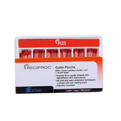Gutta Percha VDW Reciproc® #R25 Red, 60 st