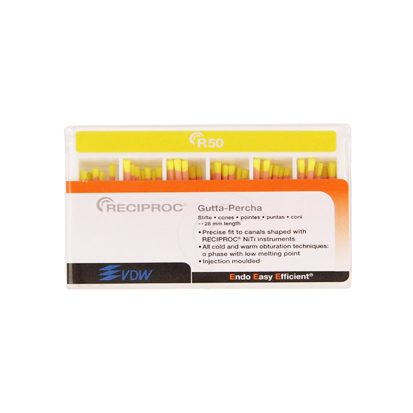 Gutta Percha VDW Reciproc® #R50 Yellow, 60 st
