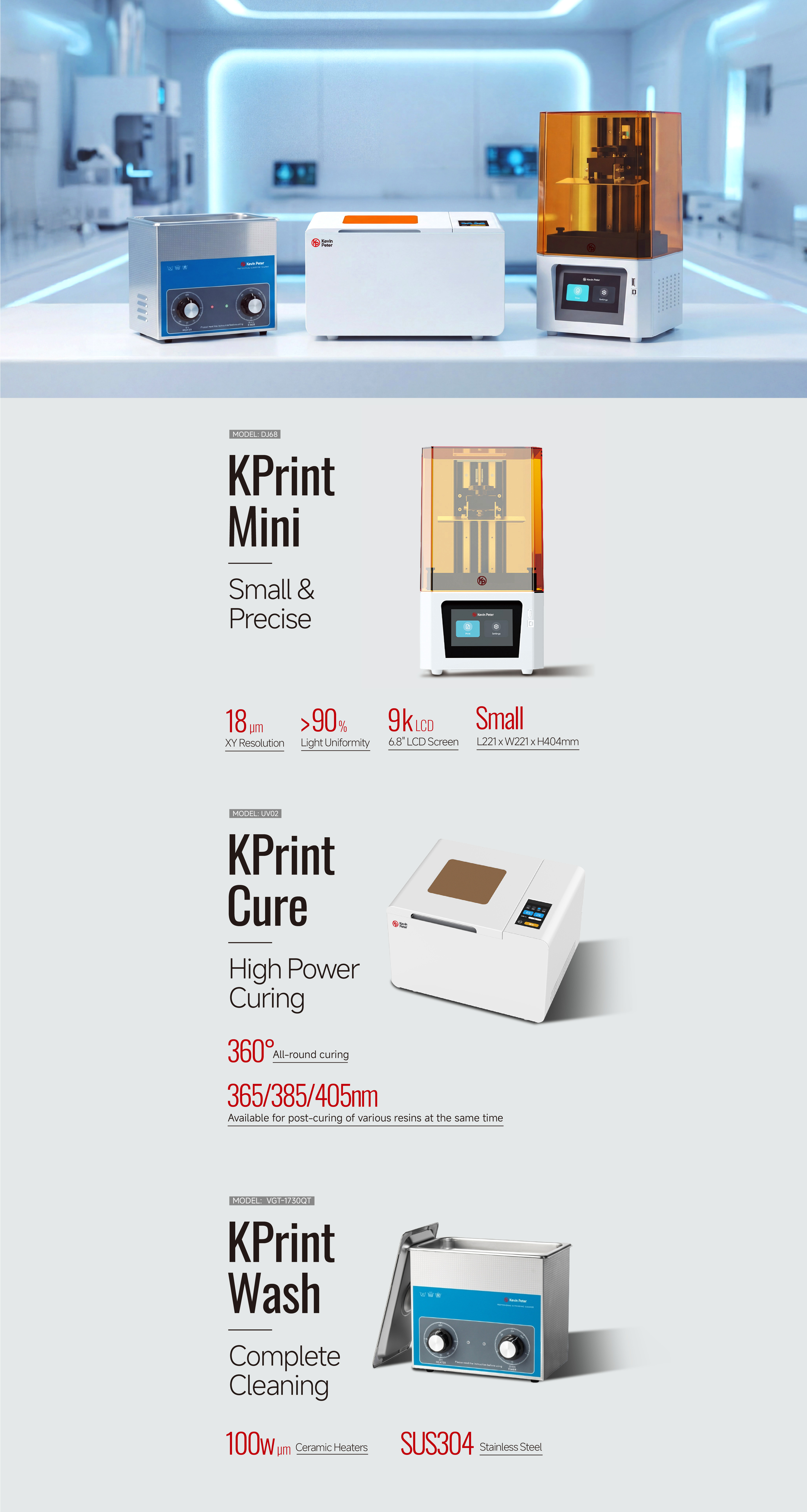 Kprint Cure för 3D Printer Resin
