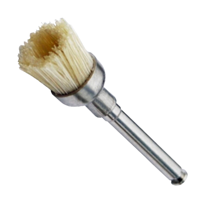 Kerr® Polerborste vit natur med mandrell, 3st.