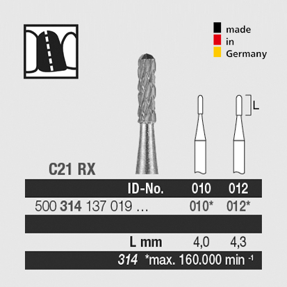 ELA® Carbide Burs FG Turbin C21RX, 6St.