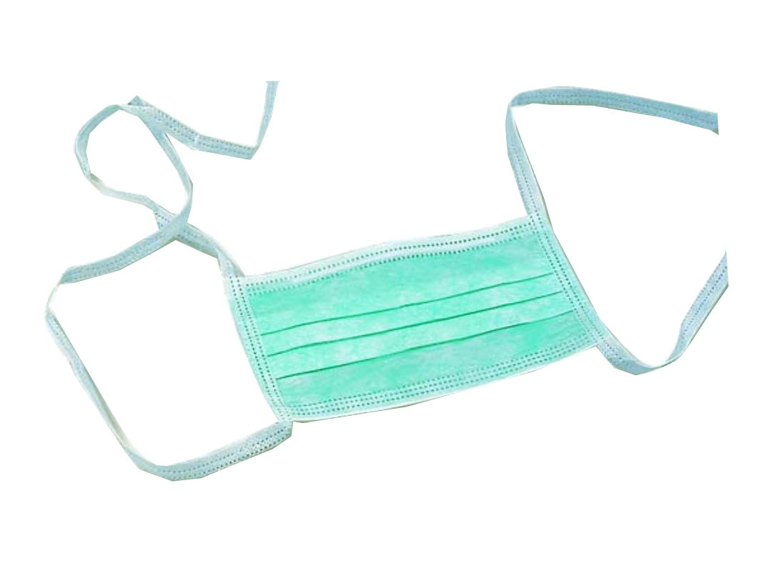 Knytband Munskydd nonwoven 3-lag grön 50 st 