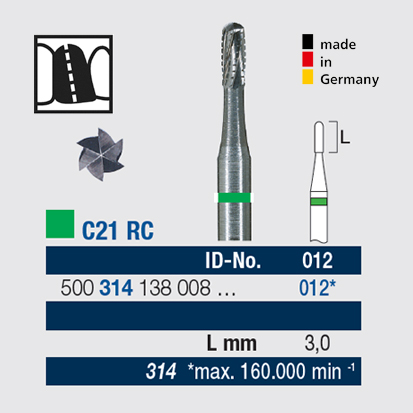 ELA® Carbide Burs FG Turbin C21RC, 6St.