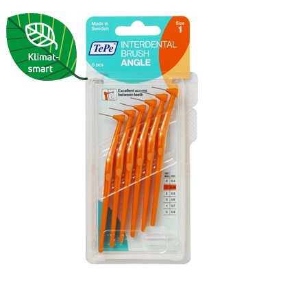 TePe Angle® Interdental Brushes Orange 0.45mm, 10x6st.