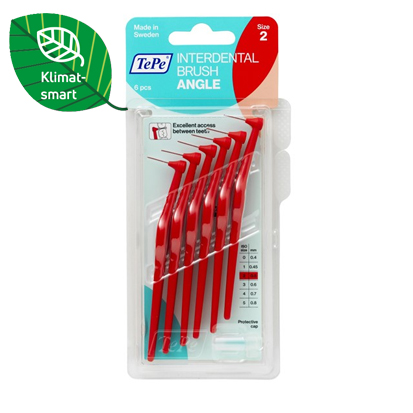 TePe Angle® Mellanrumsb klimats Röd 0.5mm, 10x6st.