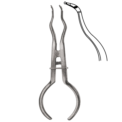 Rubber Clamps Forceps, Brewer 170 mm  