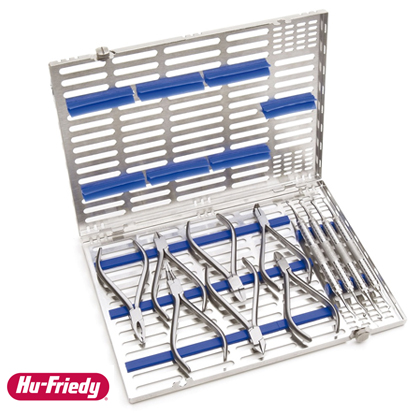 Hu-Friedy® Stainless Steel Cassette with Lock Perforated, Blue
