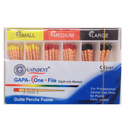 Gutta Percha One File # Assorted S-M-L coded 60 st.