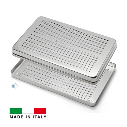 Medesy® Rostfritt Bricka Large utan lock Perforated 285x185x15mm