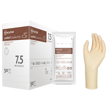 Comfort® Latex puderfri operationshandskar strl 7.5 / 50par