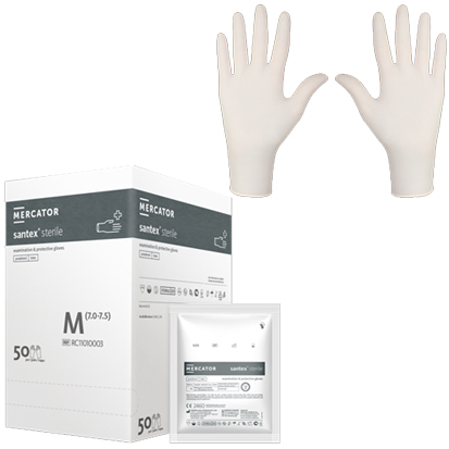 Santex® Latex Powder Free Surgical Gloves 7.0 / 50par