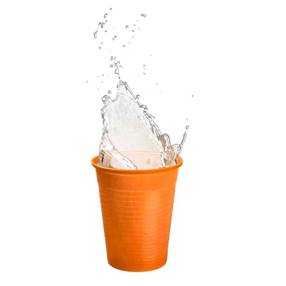 Plastic Cups 18CL Orange, 100st.