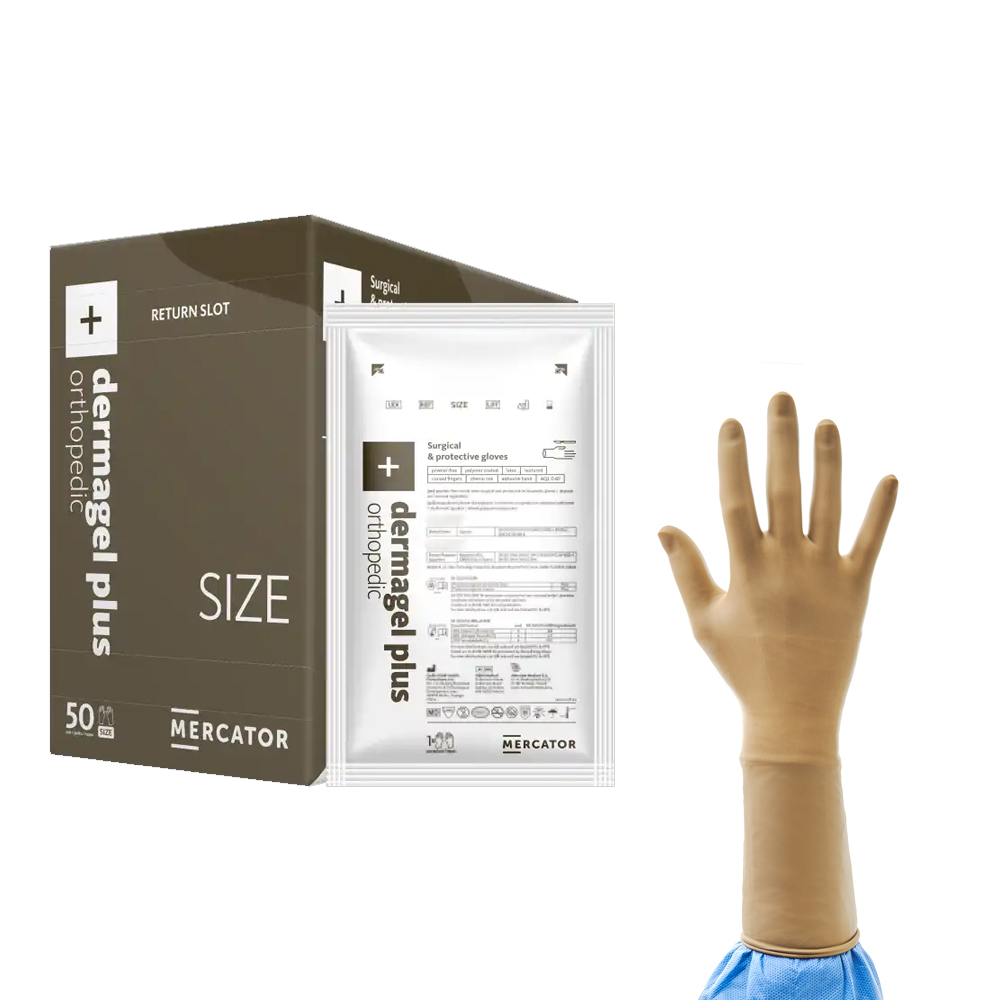 Dermagel Plus® Latex Powder Free Surgical Gloves 7.5 / 50par