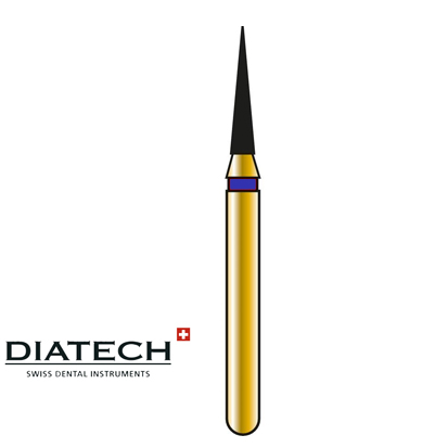 DIATECH® Cylinder Spetsig Kort Guld diamant 852/164, 5st.