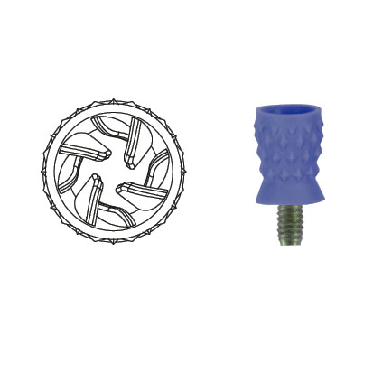 Prophy Cup Screw,  Soft Dark Blue, 100pcs.