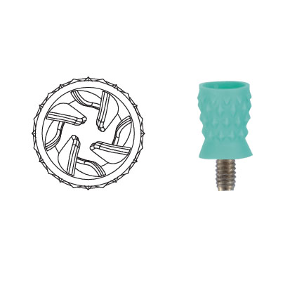 Prophy Cup Screw, Soft Green, 100pcs.