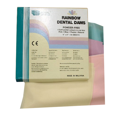 Kofferdam ROYAL SHIELD PF 12.5x12.5  52st, Medium Rainbow