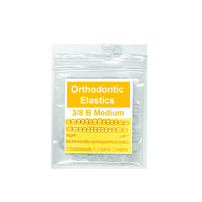 Intraoral latex elastisk, 3/8"  B- Medium 4.5 oz, 100st.