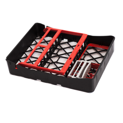Practipal Compact with Burs Holder Black/Red