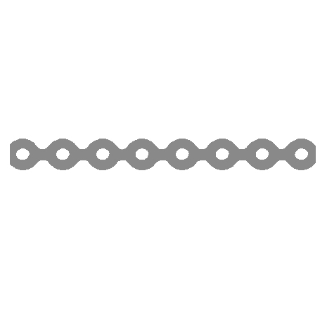 Elastic Standard Chain, Silver Short, 1x15ft