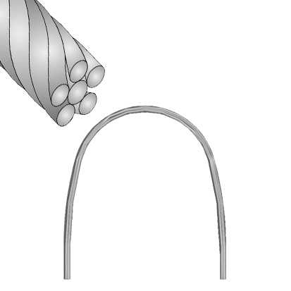 Twist Koaxial sex trådar båge, .0155 UK, 10st.