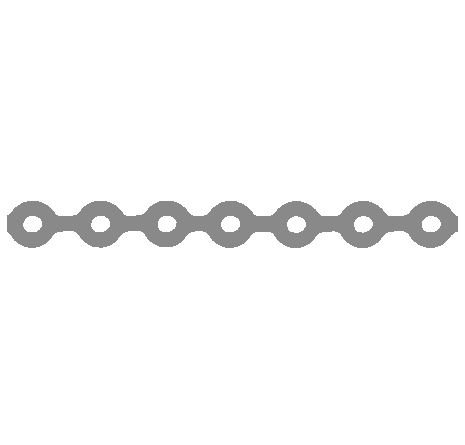 Elastic Standard Chain, Silver Long, 1x15ft.