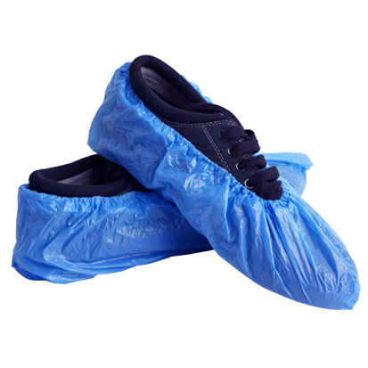Shoes Cover CPE Thick Blue 15x42cm, 100pcs