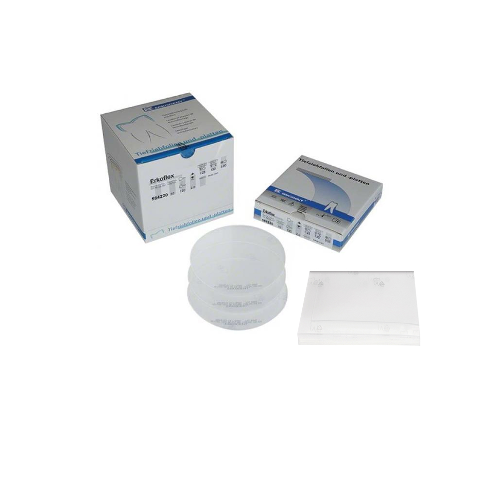 Erkoflex-Transparent Mjuk Rund 1.5mm Ø120mm,  50st.