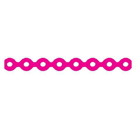 Elastic Standard Chain, Raspberry Short, 1x15ft.