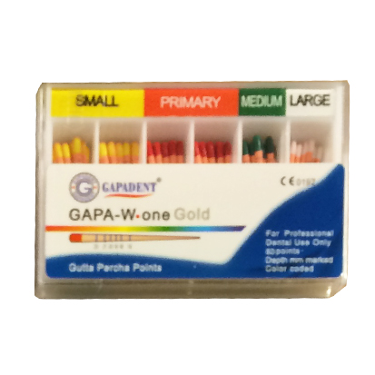 Gutta Percha One File GOLD # Assorted S-P-M-L coded 60 st.