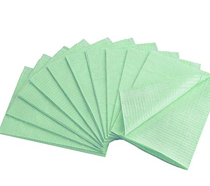 Patient Bibs Green 45x30cm, 500pcs.