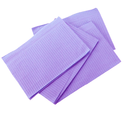 Patient Bibs Purple 45x30cm, 500pcs.