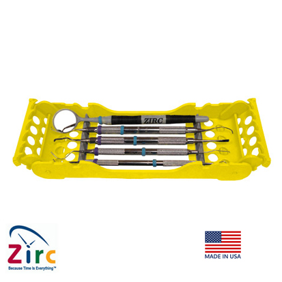 ZIRC Handinstrument Cassette, Small 5 Instruments yellow