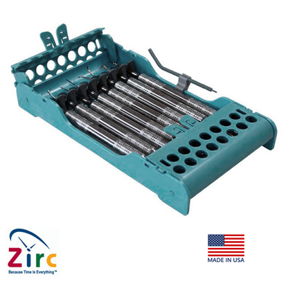 ZIRC handinstrument bricka, liten 8 instrument Grön