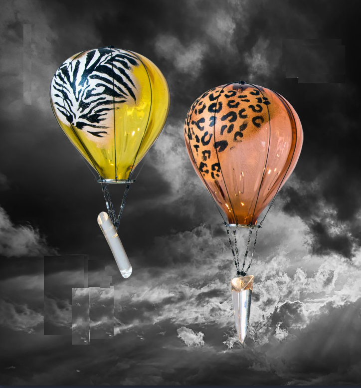 Hot Air Balloon Leopard Pink  - 6