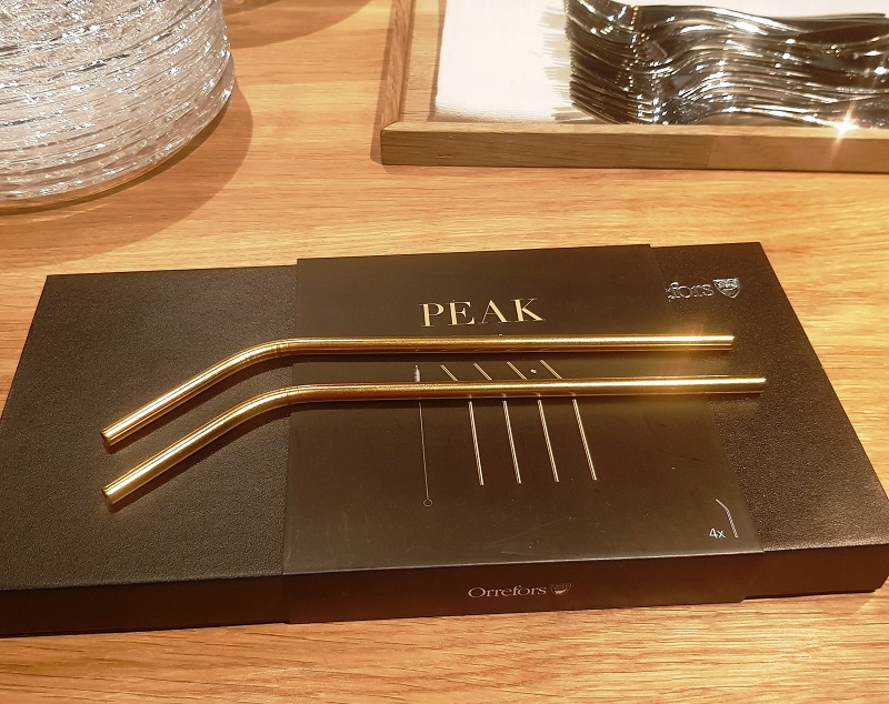 Peak Sugrör Guld med rengöringsborste 4-pack - 7